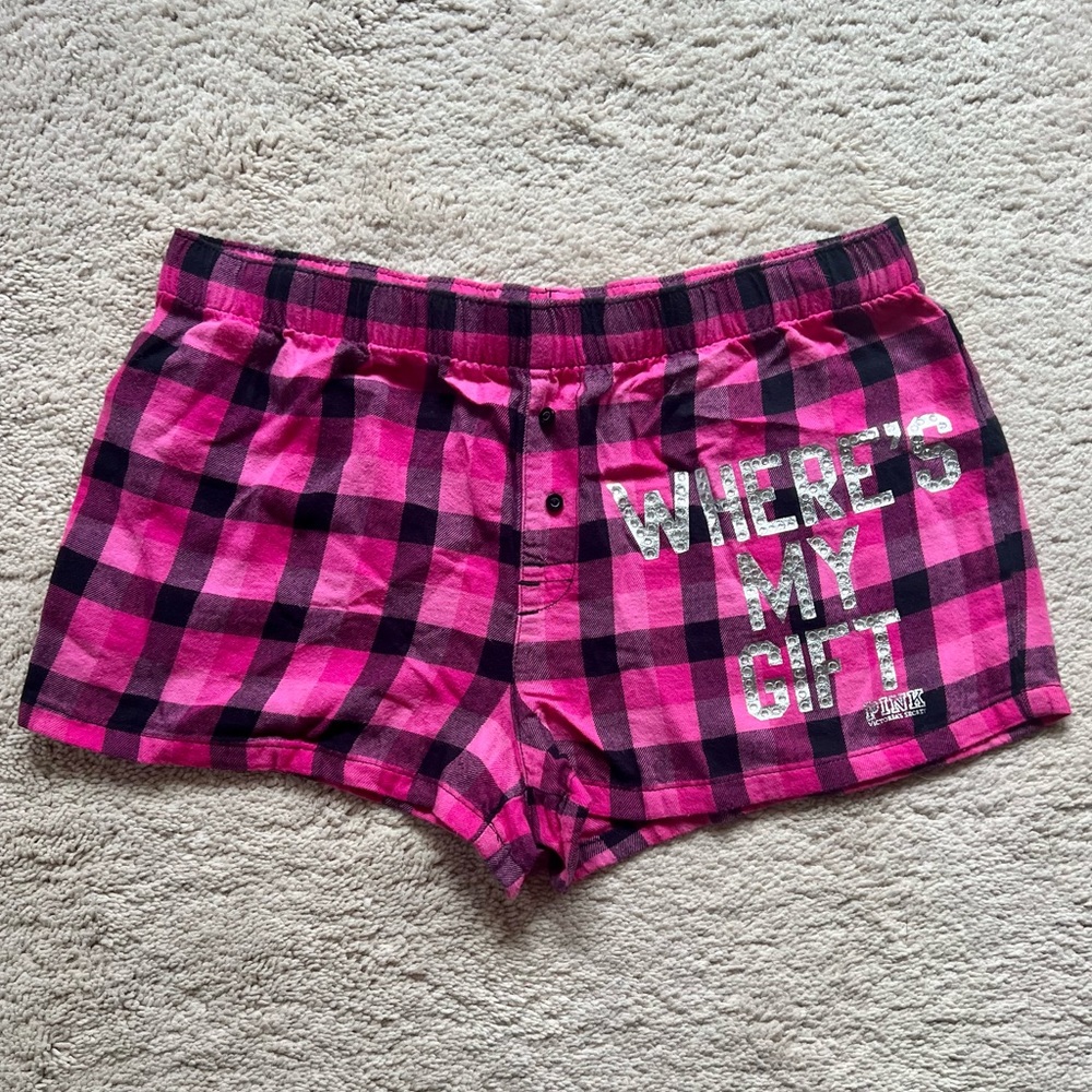 Victoria’s Secret PINK plaid lounge shorts